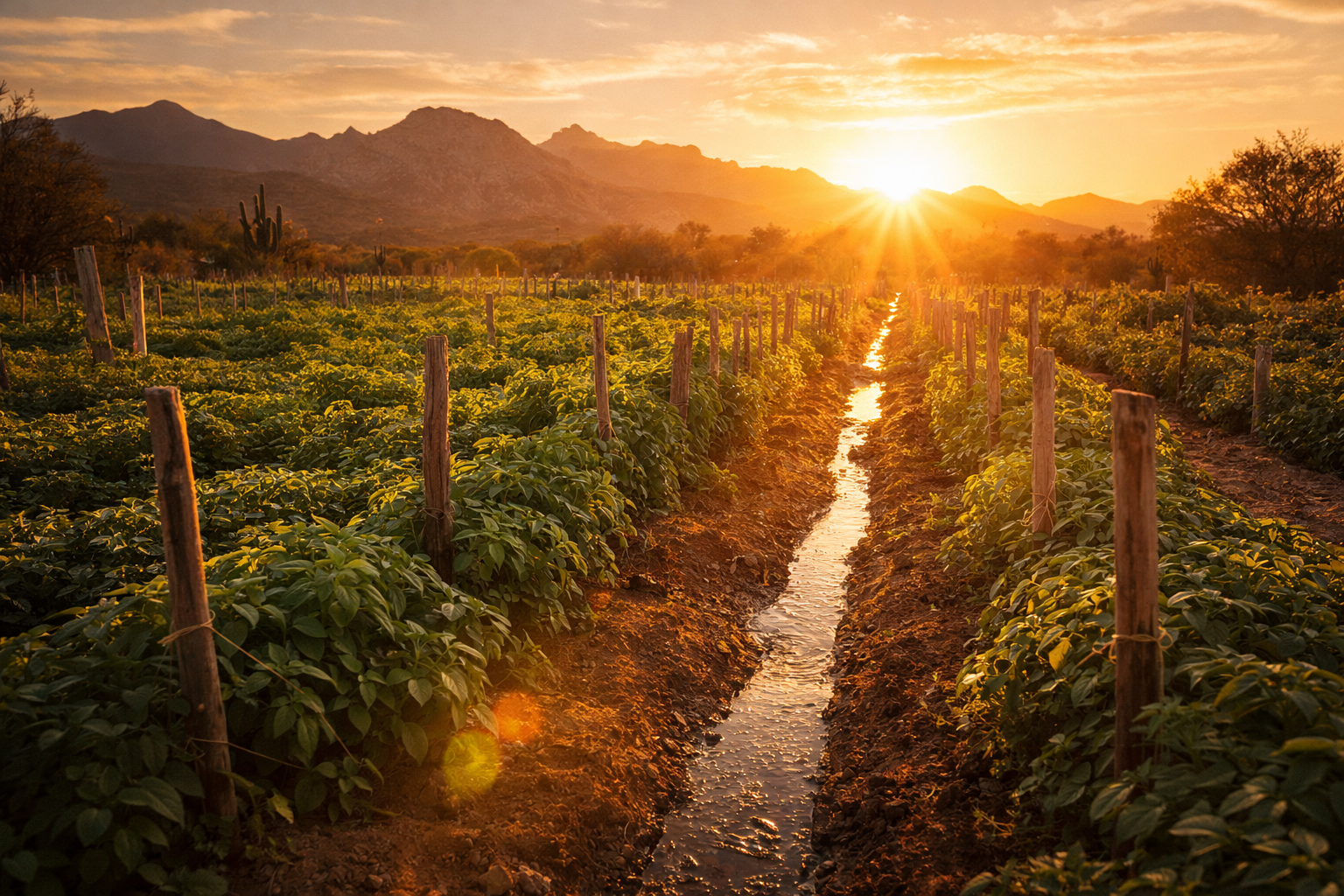 Golden hour at the ranch