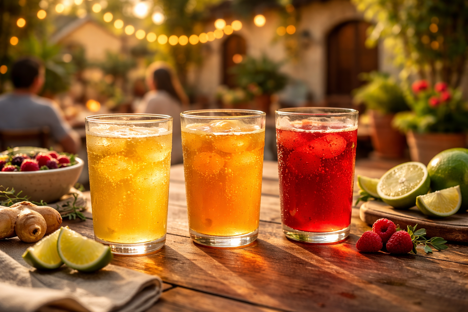 Social gathering with kombucha