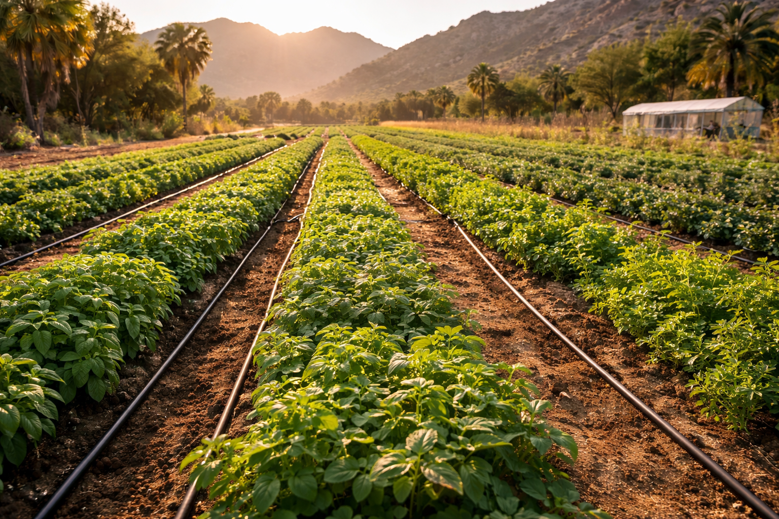 Our organic herb farm in Baja
