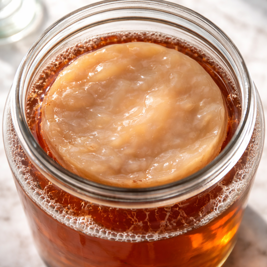 SCOBY culture in fermentation